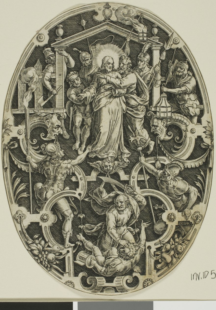 Il tradimento di Cristo, dalla Passione di Cristo da Jan Sadeler I