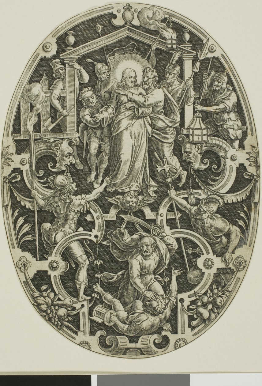 Il tradimento di Cristo, dalla Passione di Cristo da Jan Sadeler I