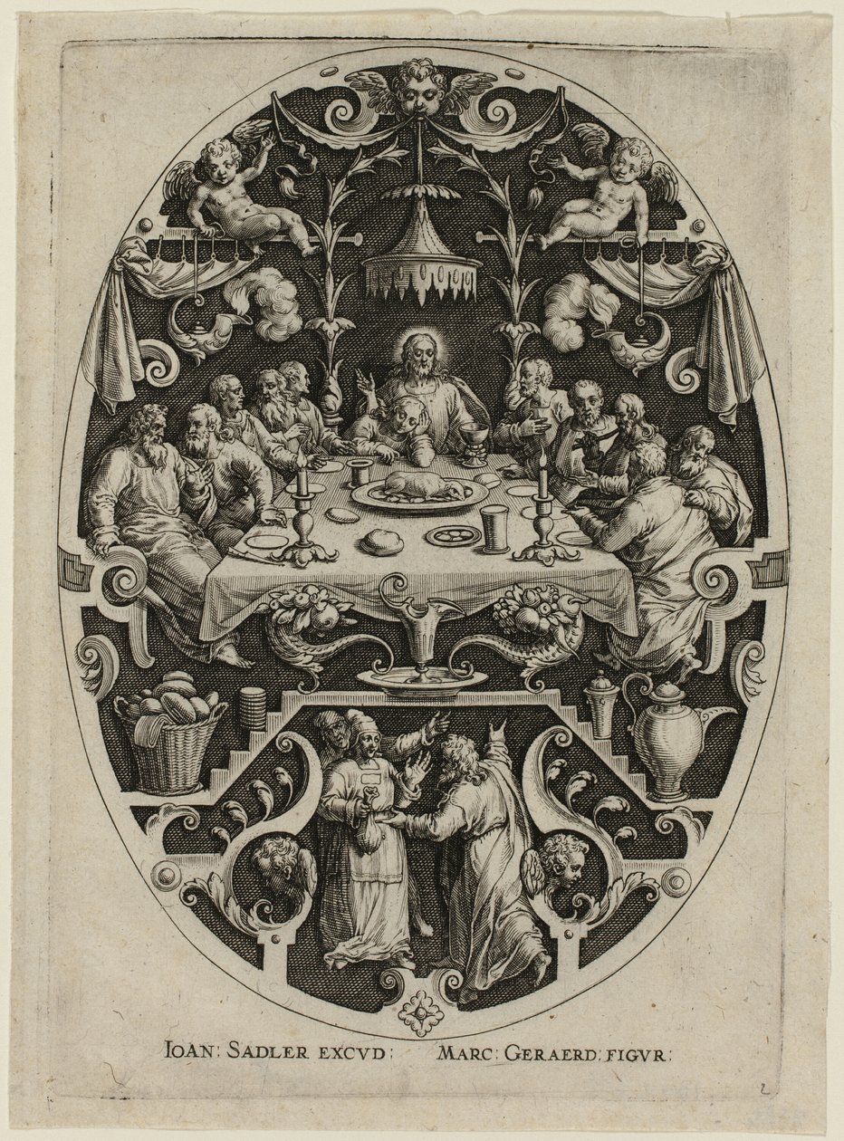 Ultima cena, dalla Passione di Cristo da Jan Sadeler I
