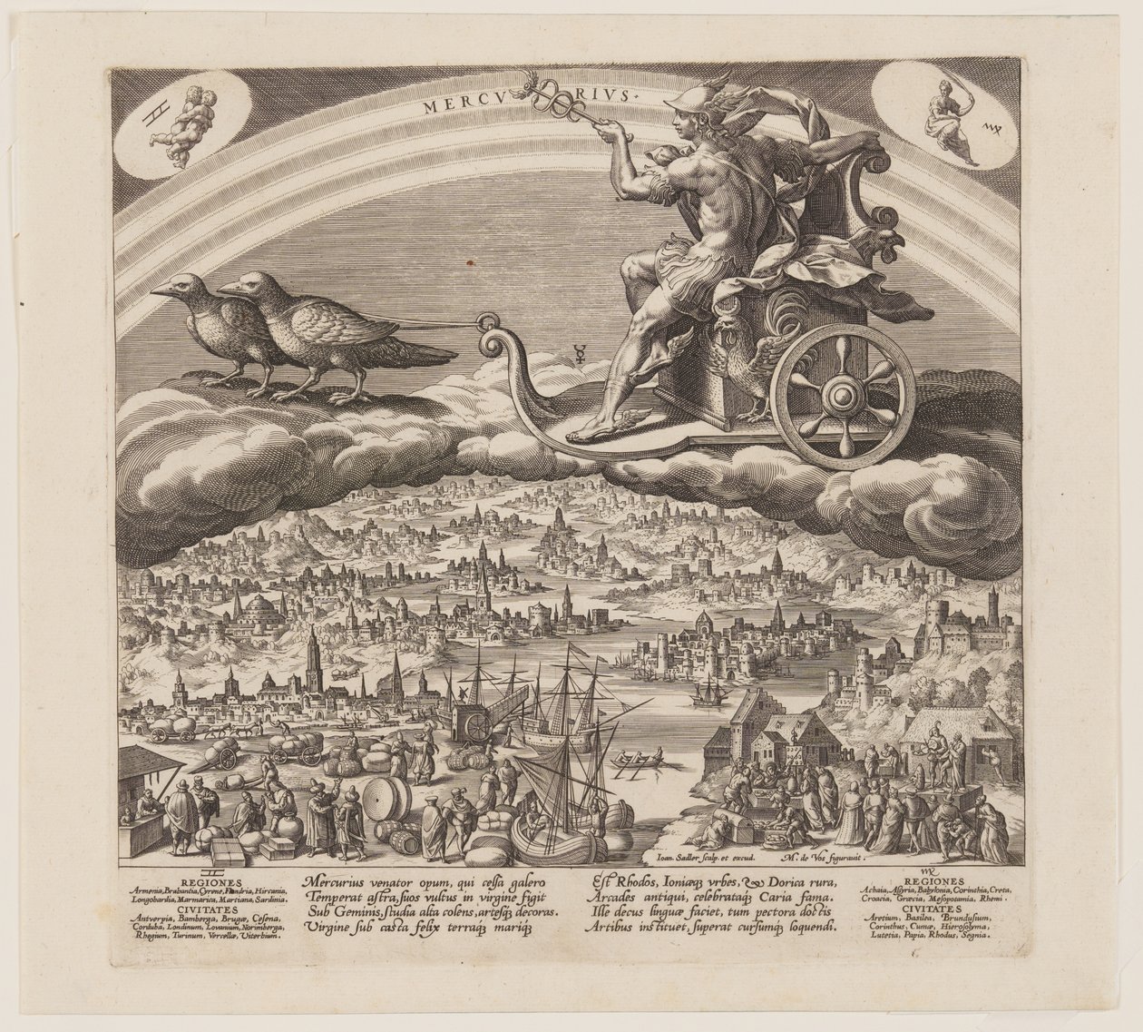 Mercurius, da I sette pianeti da Jan Sadeler I