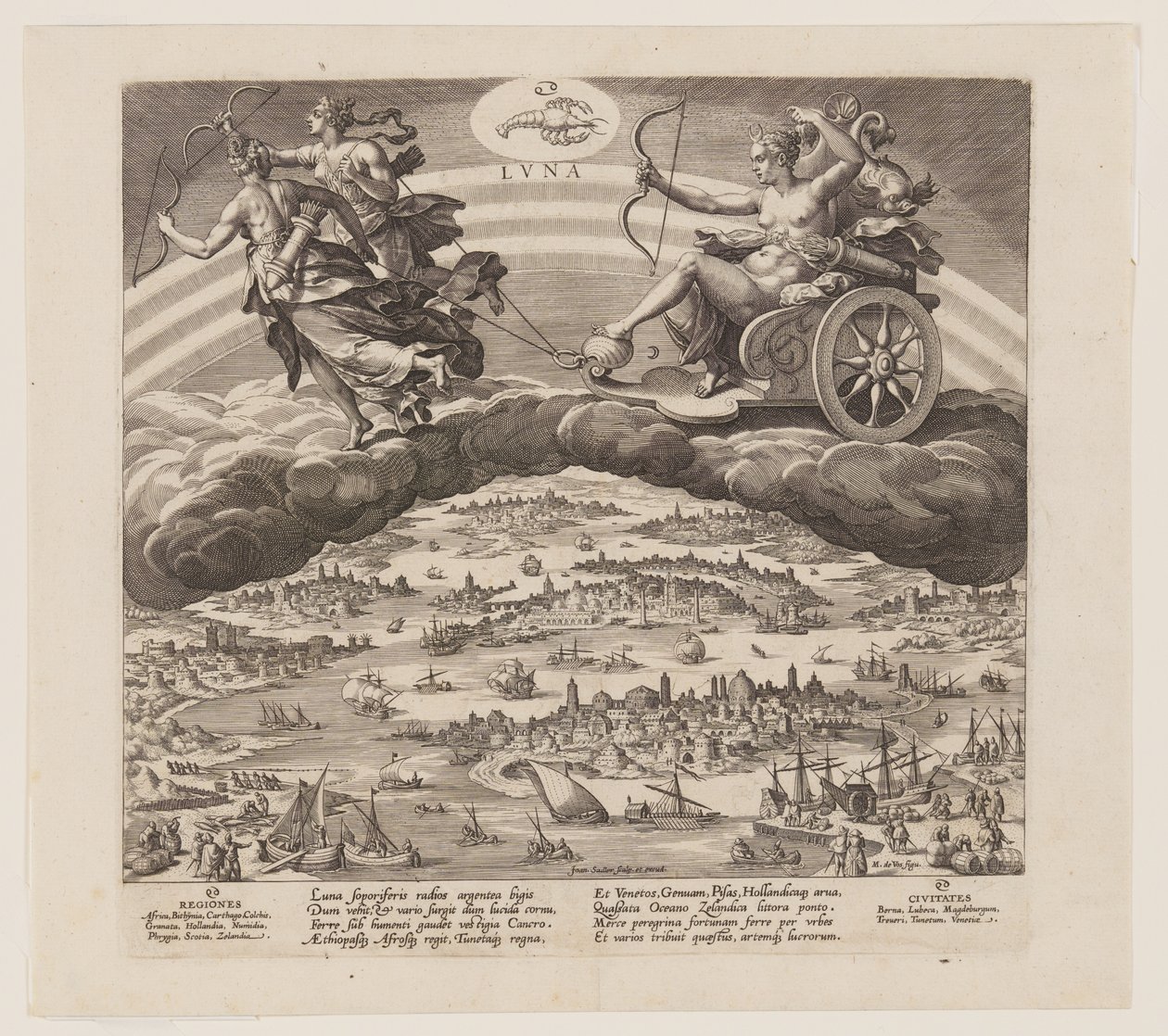 La Luna, da I sette pianeti da Jan Sadeler I