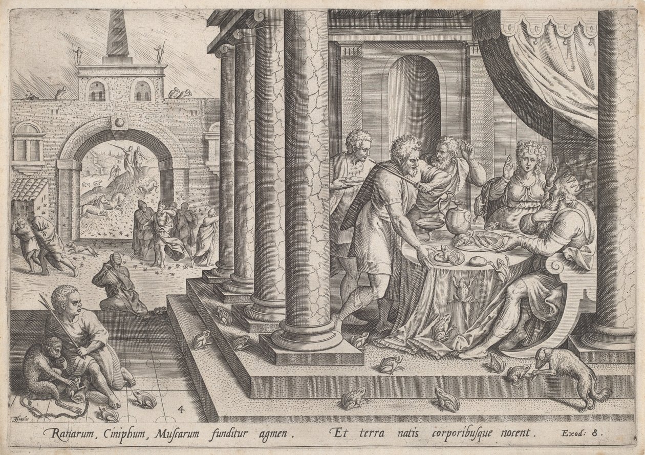 La piaga delle rane da Jan Sadeler I, after Maarten van Cleef