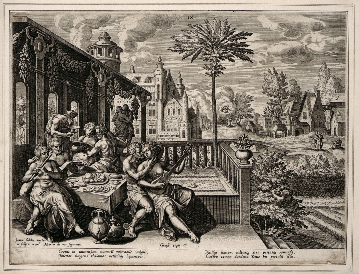Genesi Capitolo 6, versetto 9, c.1600 da Jan Sadler