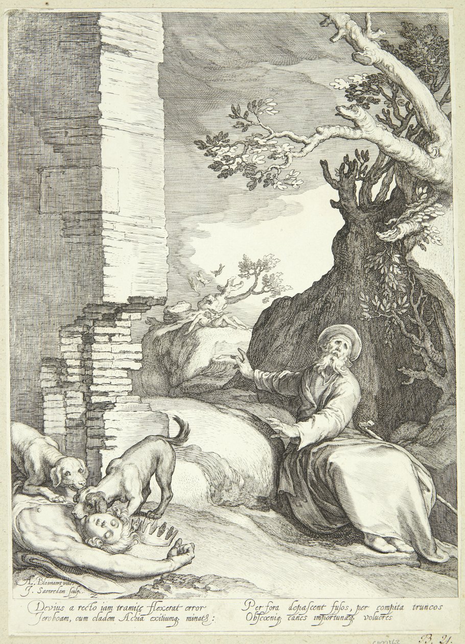 Ahija e la moglie di Geroboamo da Jan Saenredam
