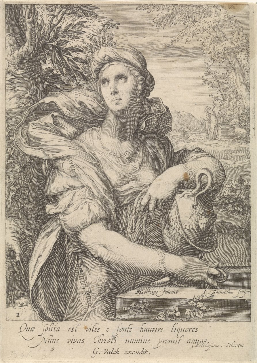 La donna samaritana da Jan Saenredam