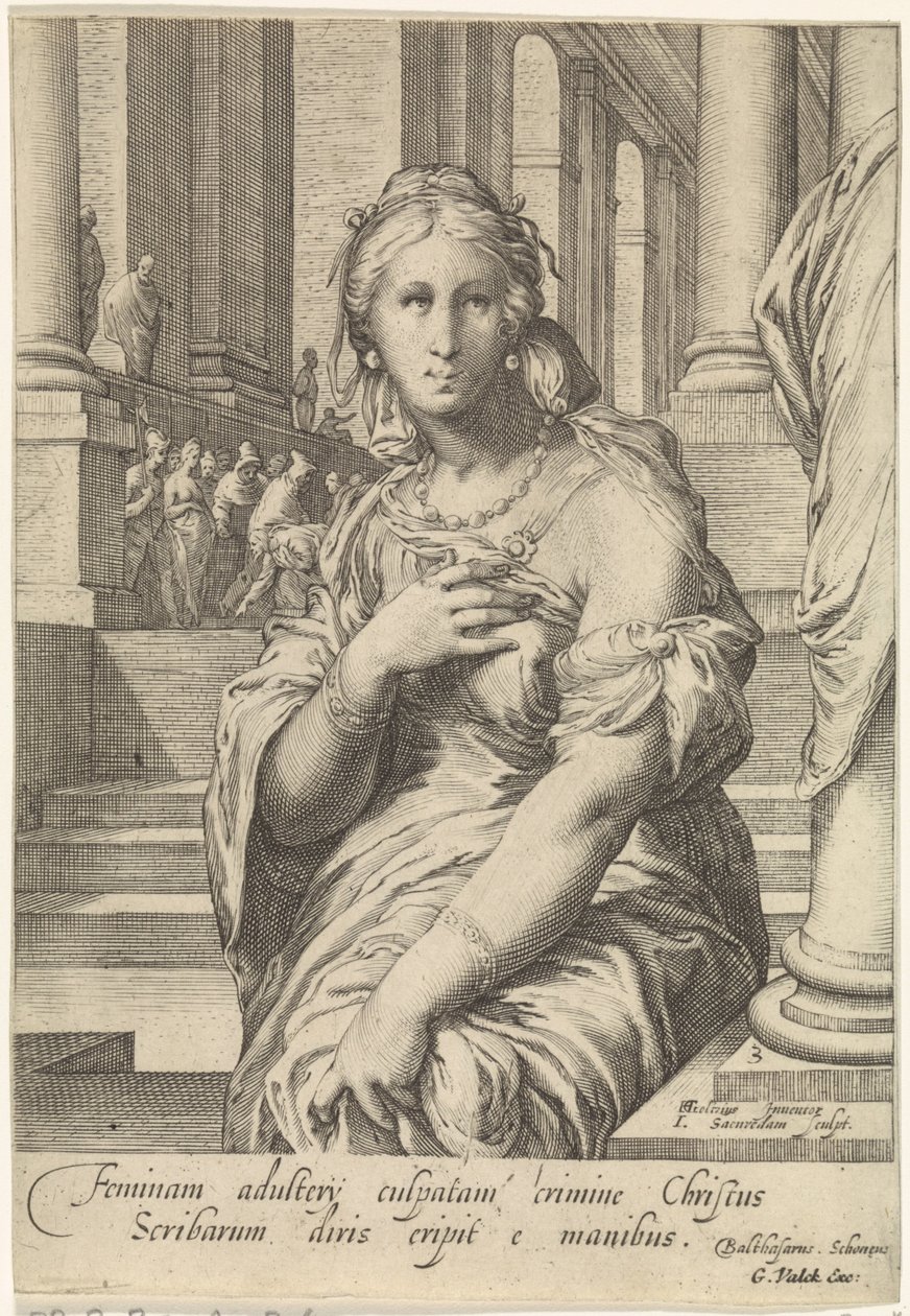 La donna adultera da Jan Saenredam