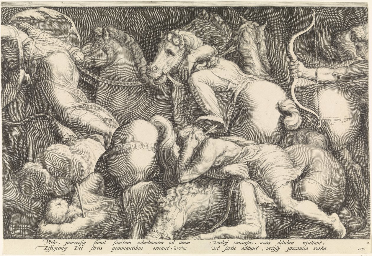 Fregio con la punizione di Niobe (tavola 2) da Jan Saenredam