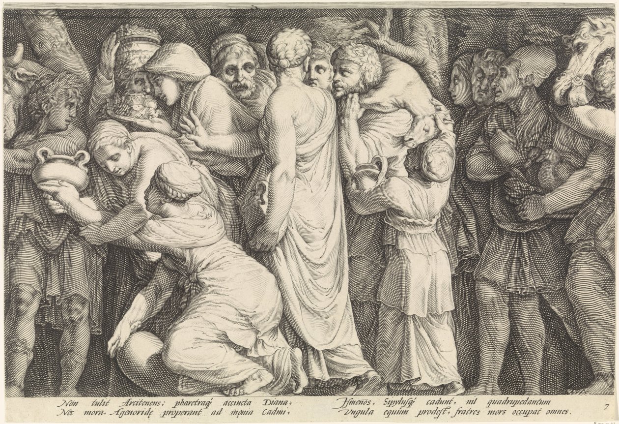 Fregio con la punizione di Niobe (tavola 7) da Jan Saenredam