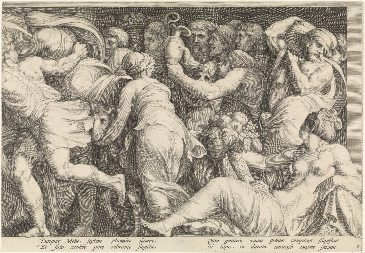 Fregio con la punizione di Niobe (tavola 8) da Jan Saenredam