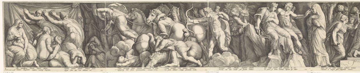 Fregio con la punizione di Niobe da Jan Saenredam