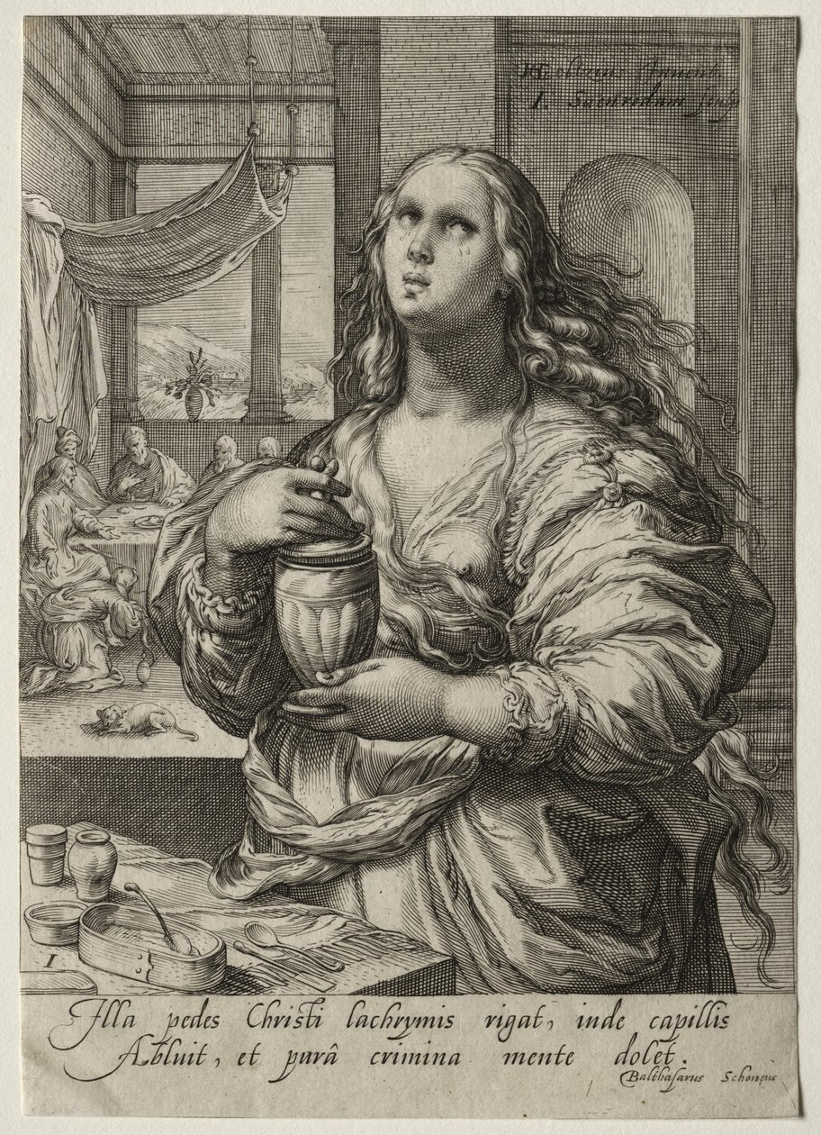 Eroine del Nuovo Testamento: Maria Maddalena da Jan Saenredam
