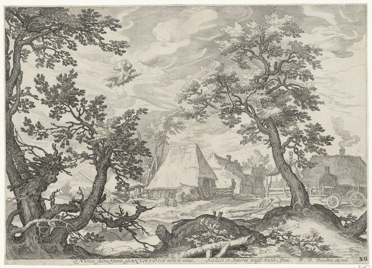 Paesaggio con il rapimento di Ganimede da Jan Saenredam
