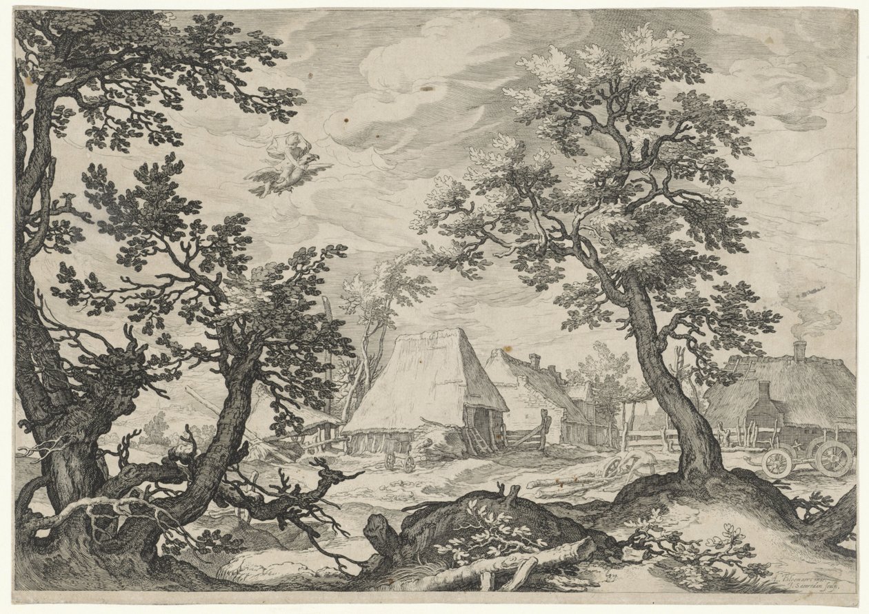 Paesaggio con il rapimento di Ganimede da Jan Saenredam