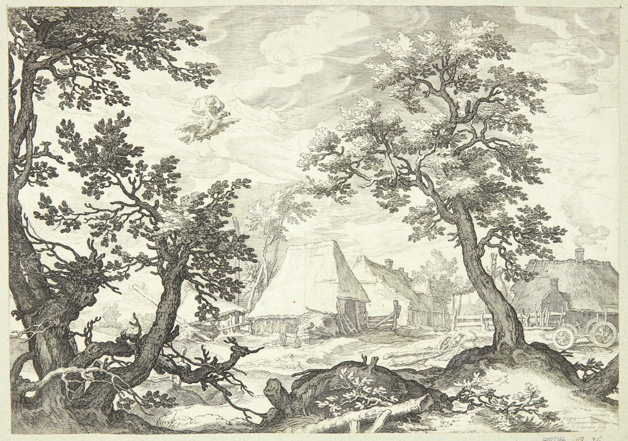 Paesaggio con il rapimento di Ganimede da Jan Saenredam