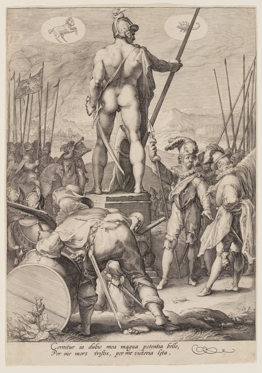 Marte che presiede alle arti della guerra, da Sette divinità planetarie da Jan Saenredam