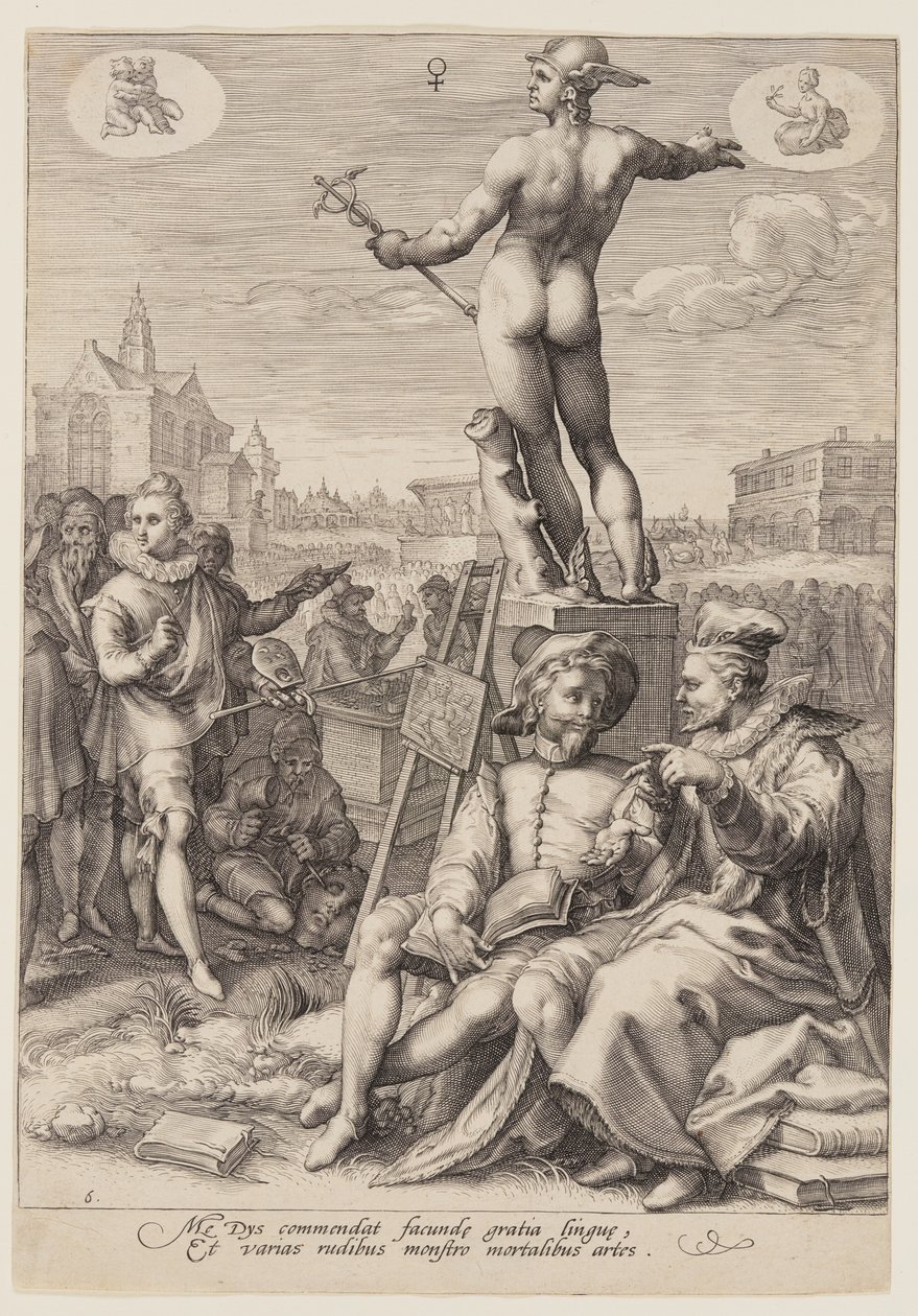 Mercurio che presiede alle arti, da Sette divinità planetarie da Jan Saenredam