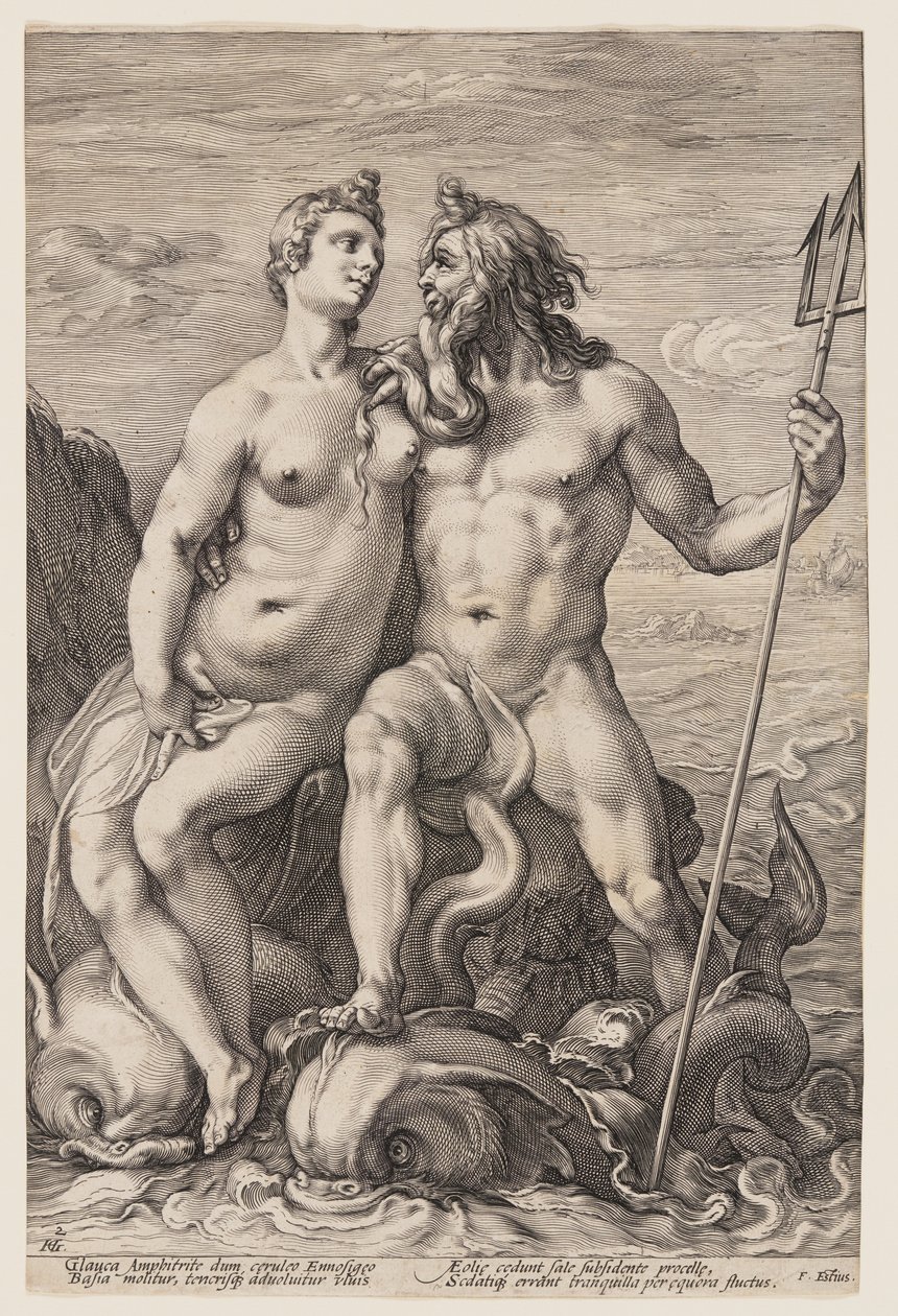 Nettuno e Anfitrite, da Tre dei e dee accoppiati da Jan Saenredam