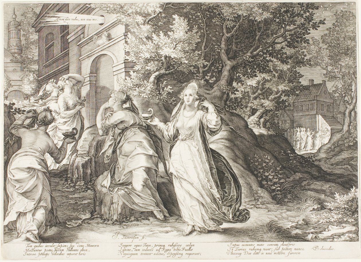 Tavola cinque, da Cinque vergini sagge e cinque stolte da Jan Saenredam