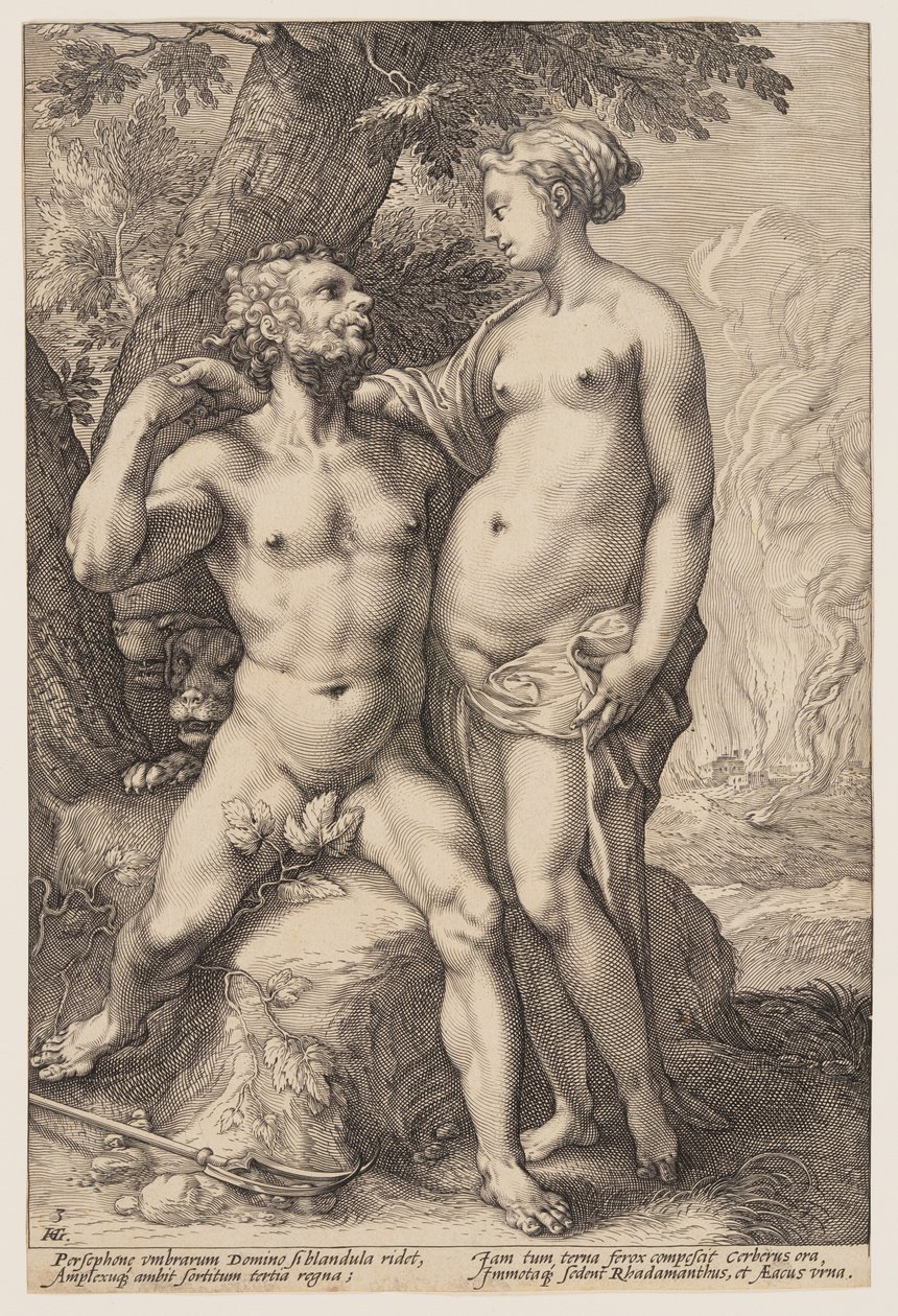Plutone e Proserpina, da Tre dei e dee accoppiati da Jan Saenredam