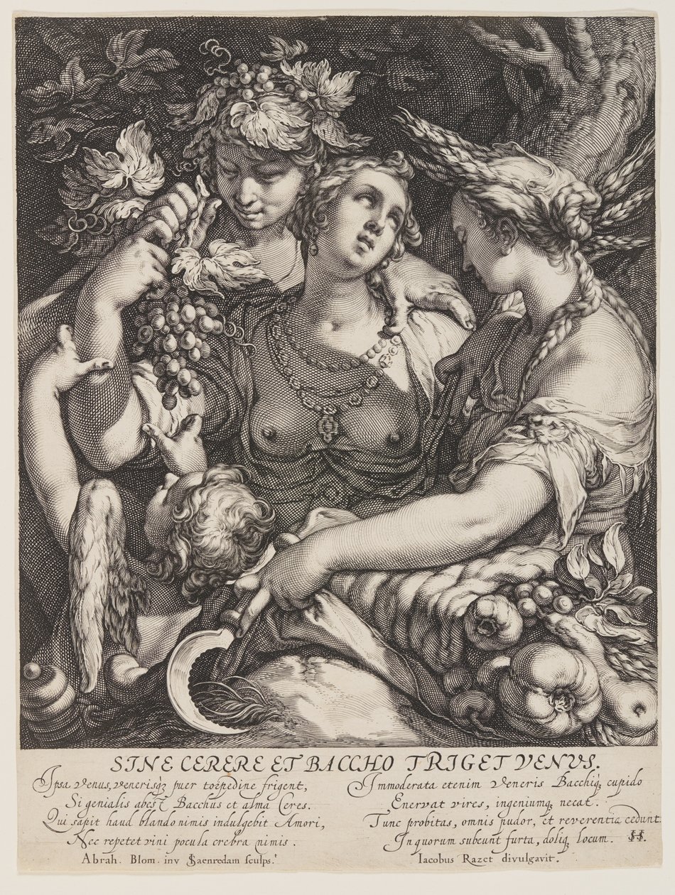 Sine Cerere e Baccho Friget Venere da Jan Saenredam