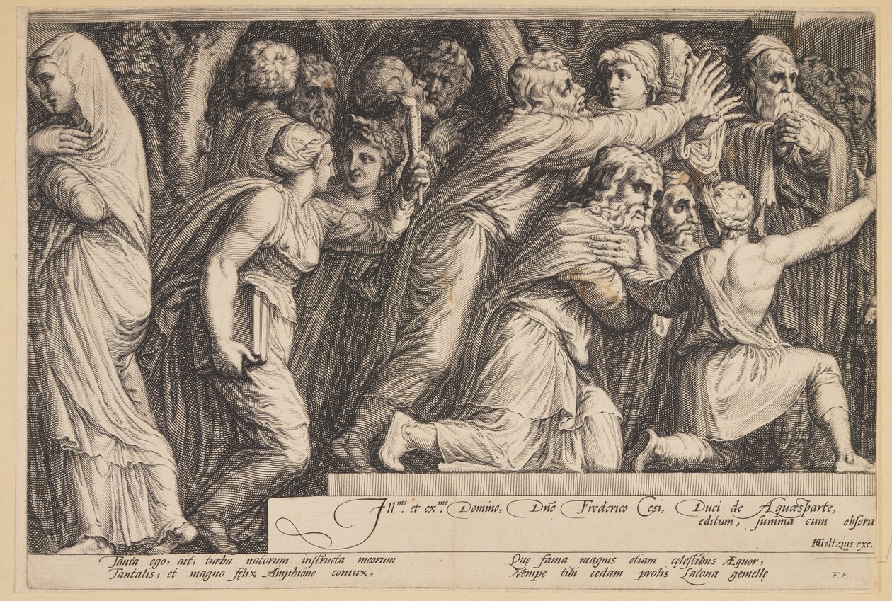 La punizione di Niobe (Piastra 4) da Jan Saenredam