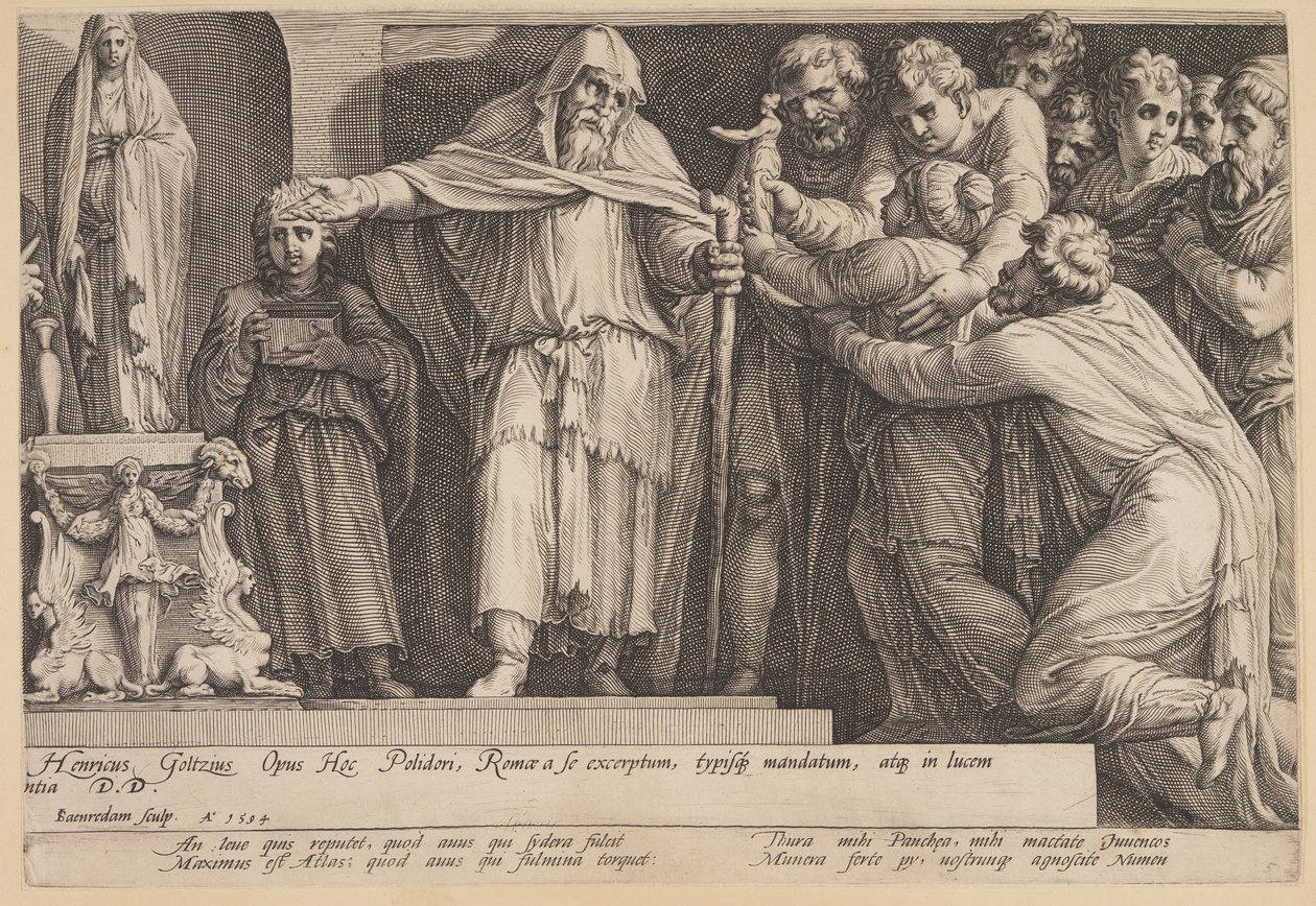 La punizione di Niobe (Piastra 5) da Jan Saenredam