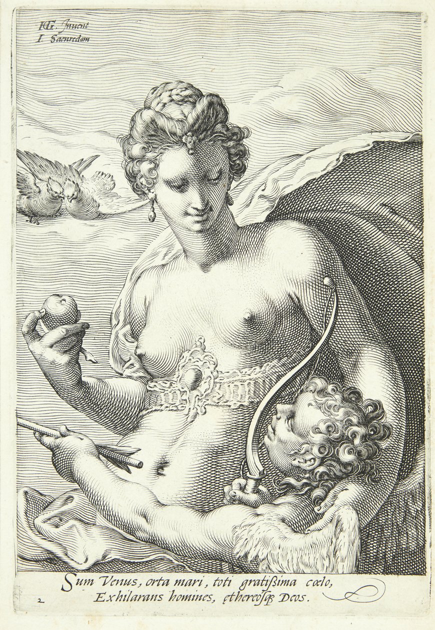 Venere e Amore da Jan Saenredam
