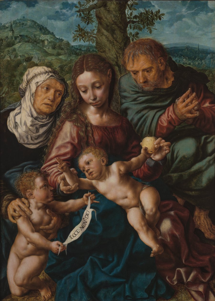 Sacra Famiglia con Giovanni Battista e Santa Elisabetta da Jan Sanders van Hemessen