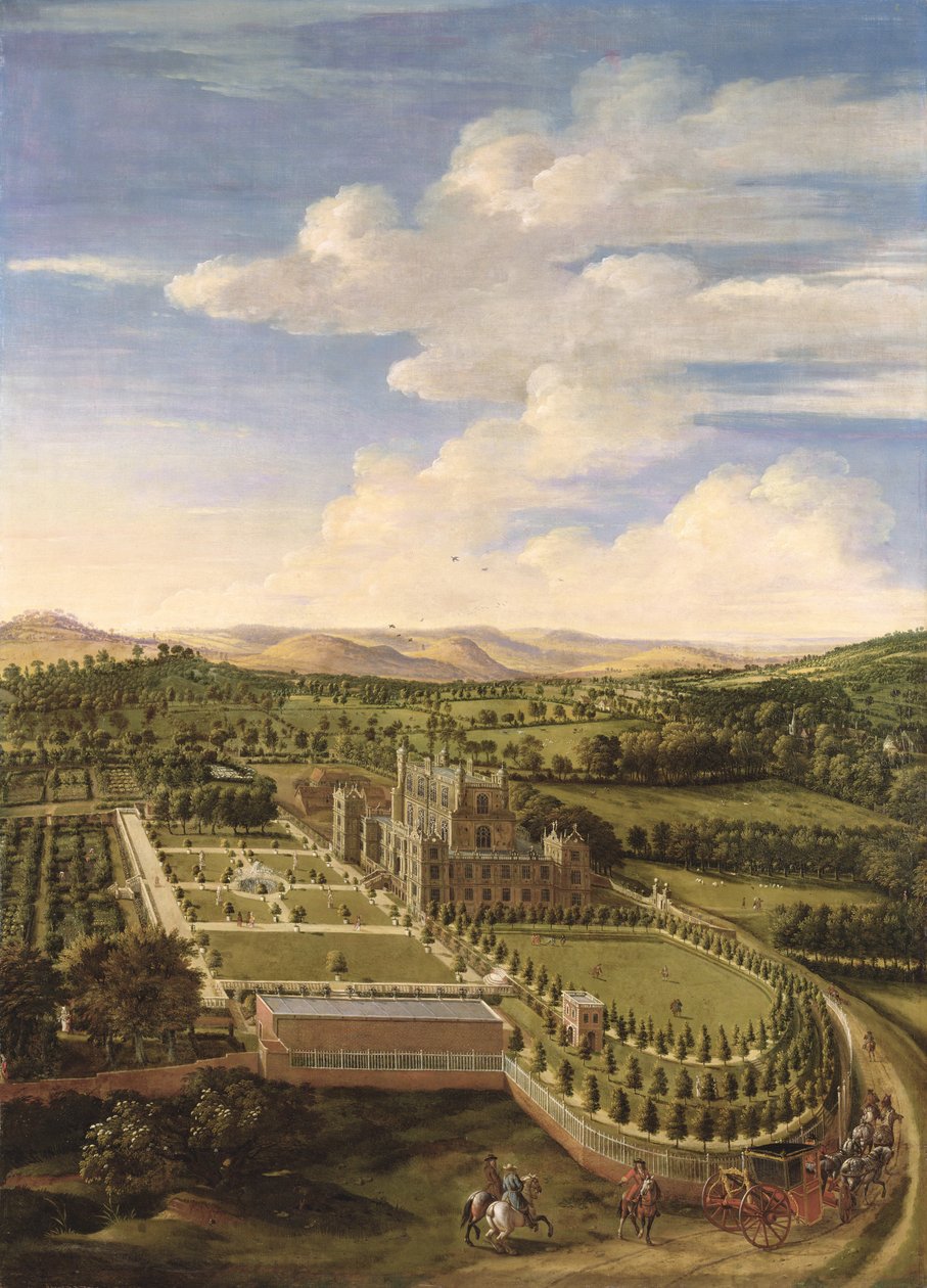 Wollaton Hall e Parco, Nottingham, 1697 da Jan Siberechts