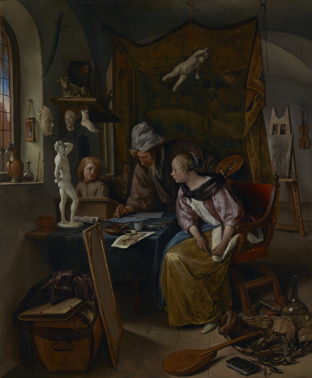 La lezione di disegno da Jan Steen