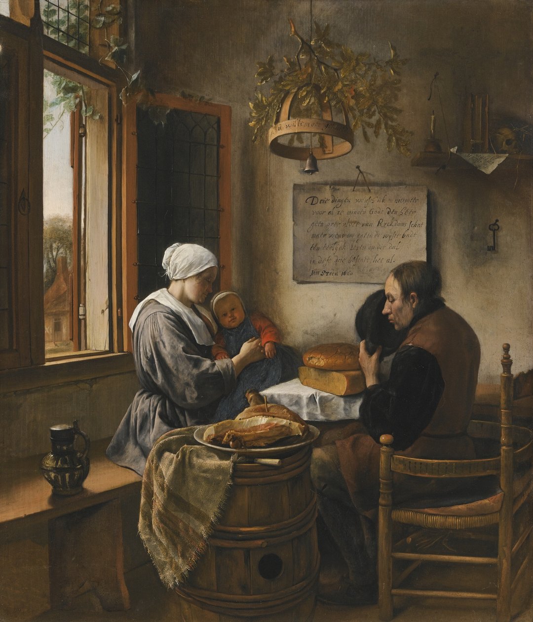 La preghiera prima del pasto da Jan Steen