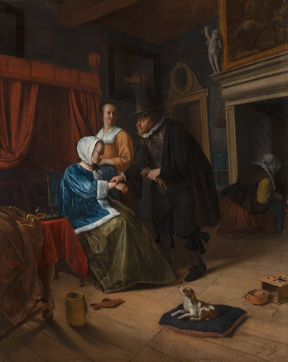 La ragazza malata da Jan Steen