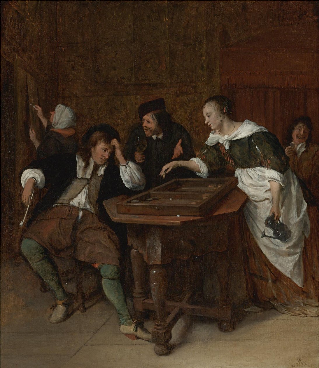 I giocatori del Tric-Trac da Jan Steen
