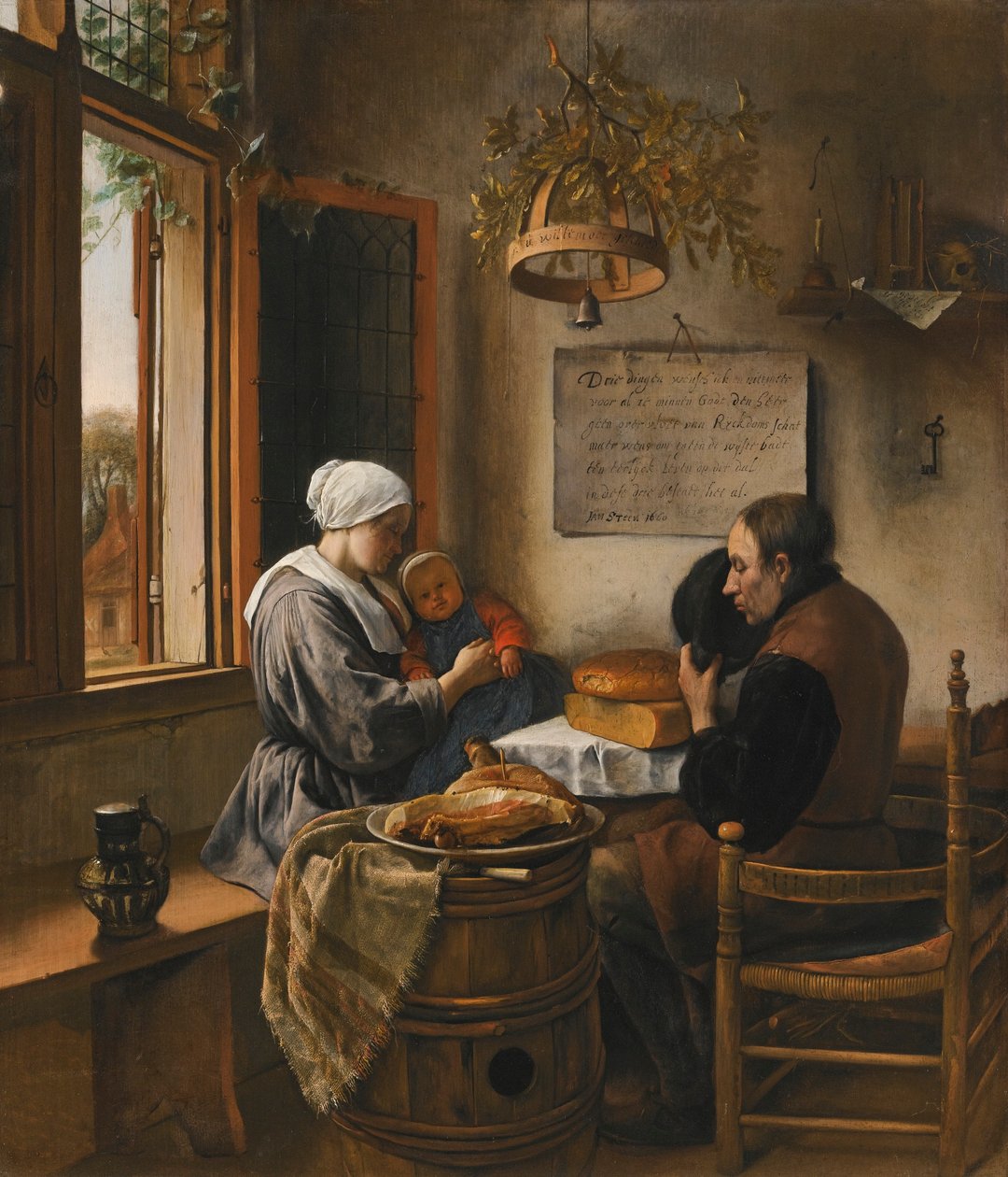 La preghiera prima del pasto da Jan Steen