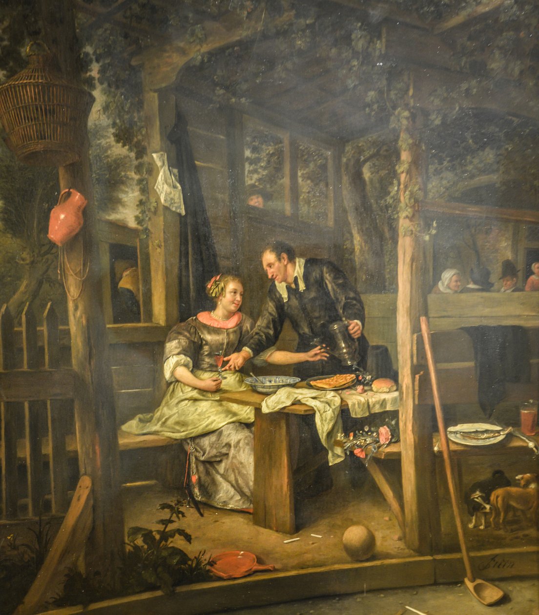 Due amanti sotto un pergolato da Jan Steen