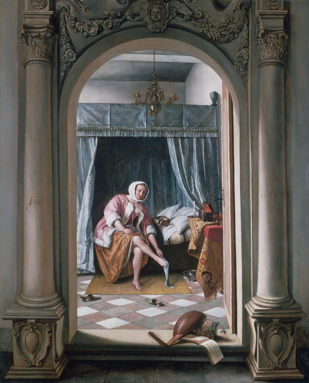 Donna alla toilette da Jan Steen