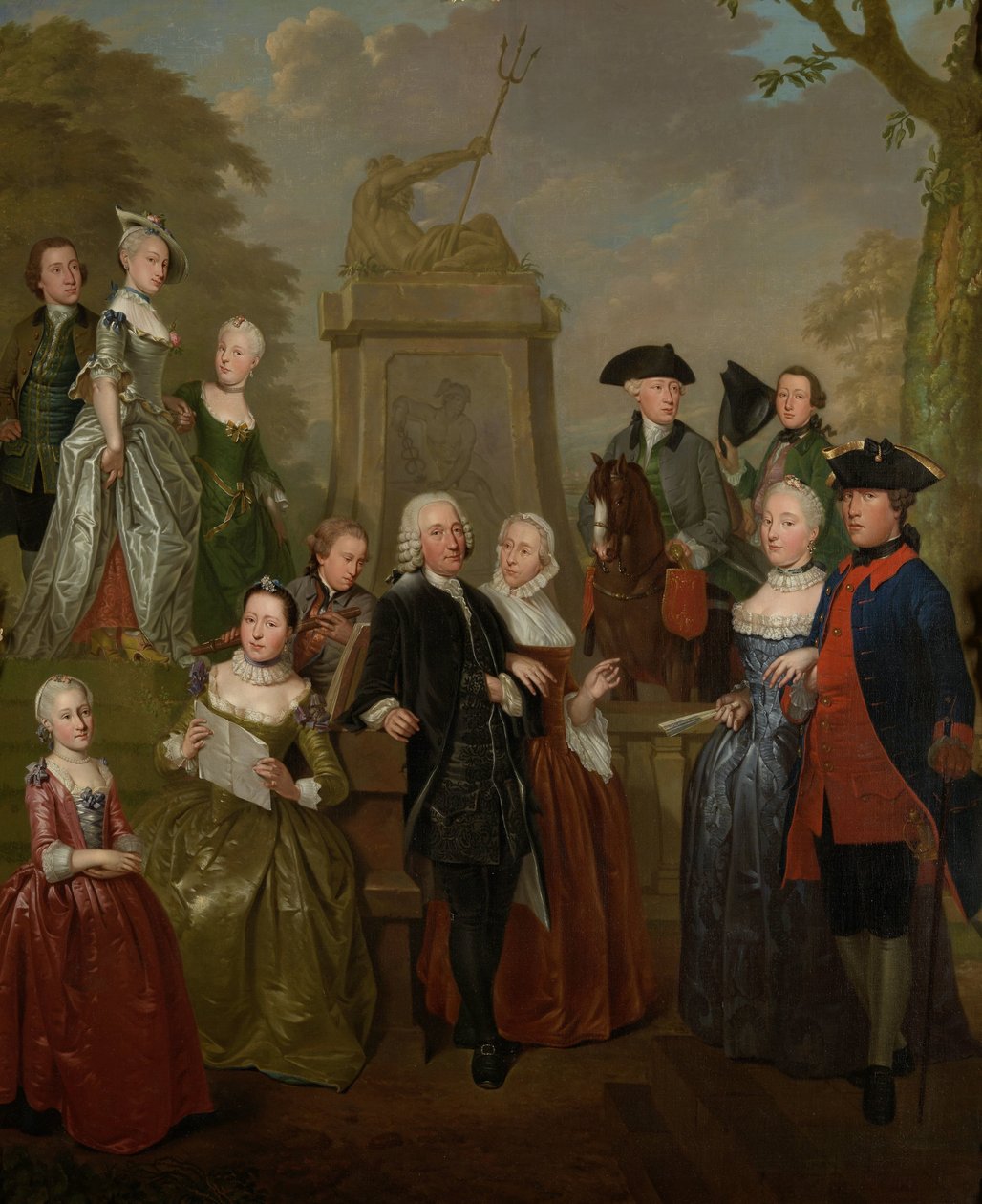 Ritratto di Theodorus Bisdom van Vliet e la sua famiglia da Jan Stolker