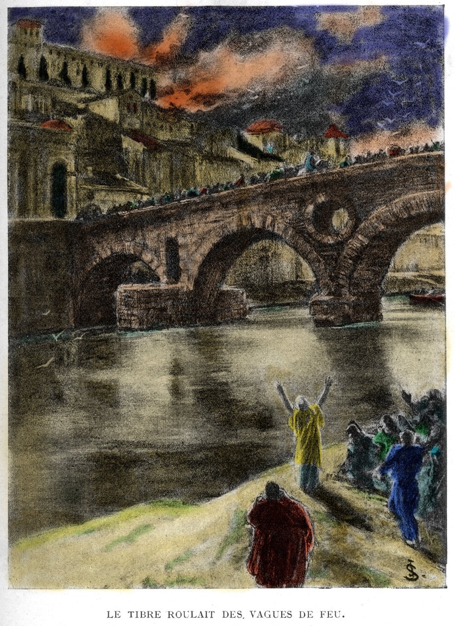 Il Tevere rotolava onde di fuoco da Jan Styka