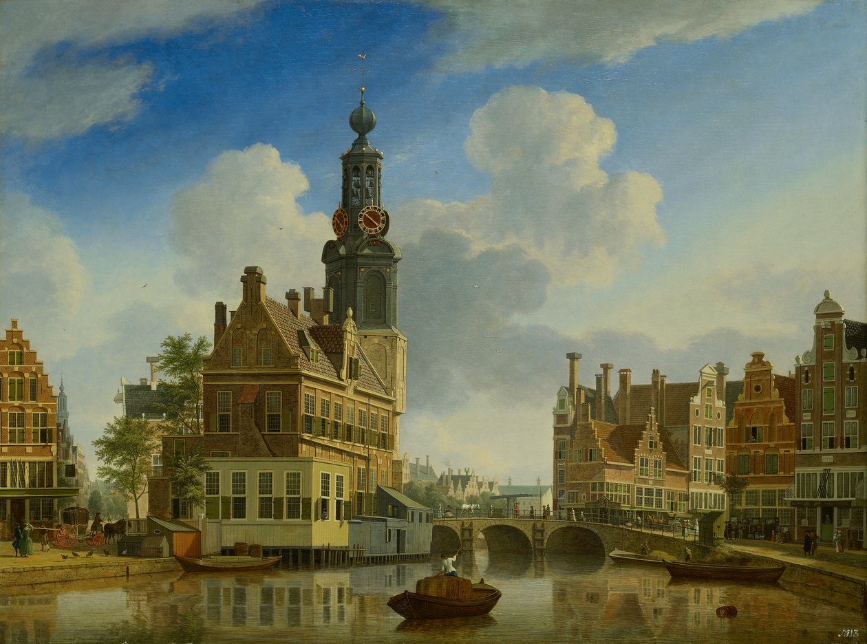 La Torre Munt vista dal Singel, 1751 da Jan Ten Compe