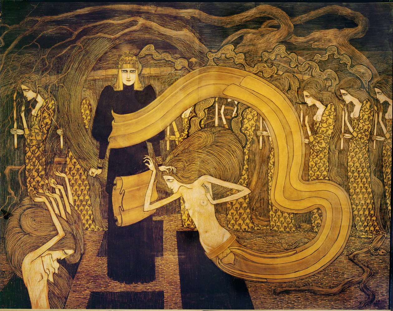 Fatalite. Acquerello da Jan Theodore Toorop