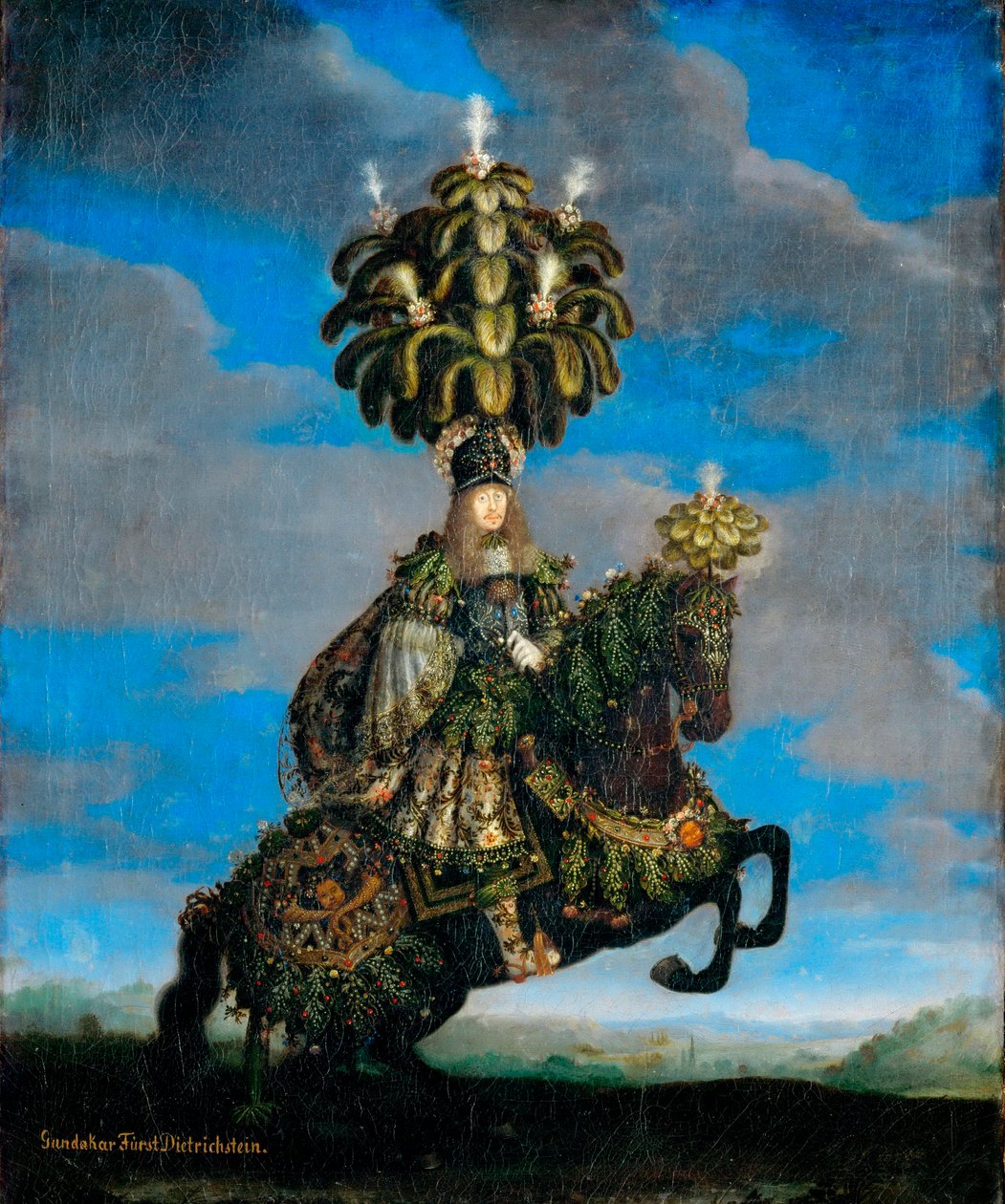 Ritratto di Ferdinand Joseph (1636-1698), principe di Dietrichstein, Gundakar di Dietrichstein in costume per un balletto equestre da Jan Thomas van Ieperen