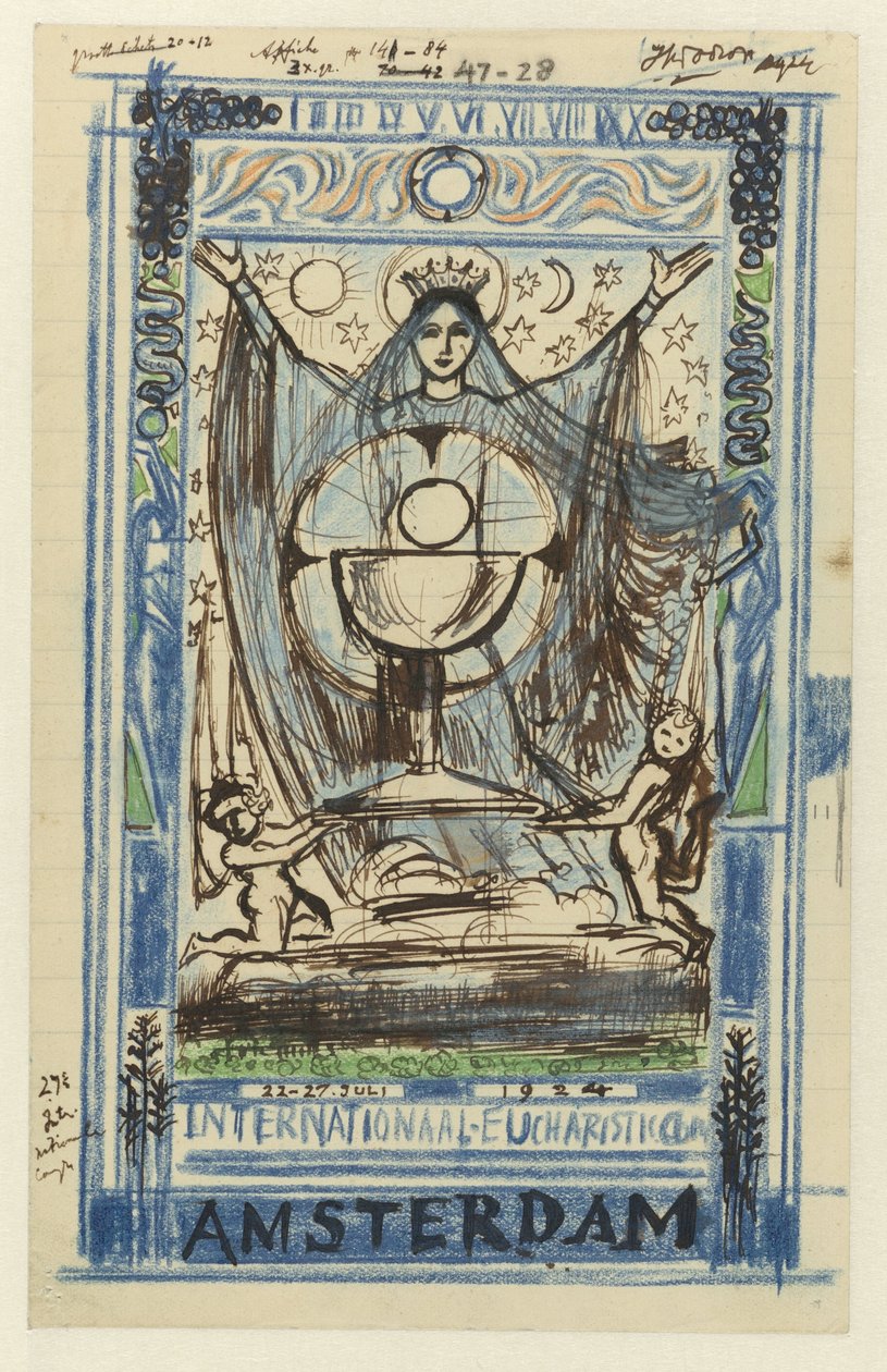 Progetto per un manifesto per il Congresso Eucaristico Internazionale tenutosi ad Amsterdam dal 22 al 27 luglio 1924 da Jan Toorop