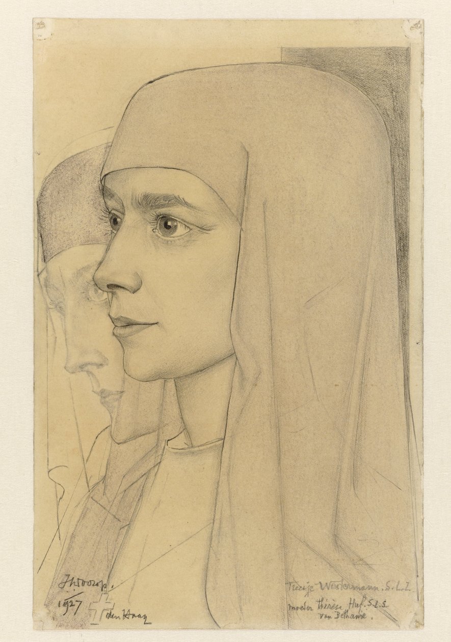 Ritratto di Treesje Westermann, Madre Thérèse Huf di Bethanië da Jan Toorop