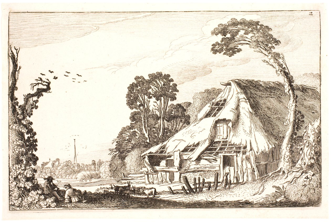 Paesaggio con un fienile in rovina da Jan Van de Velde