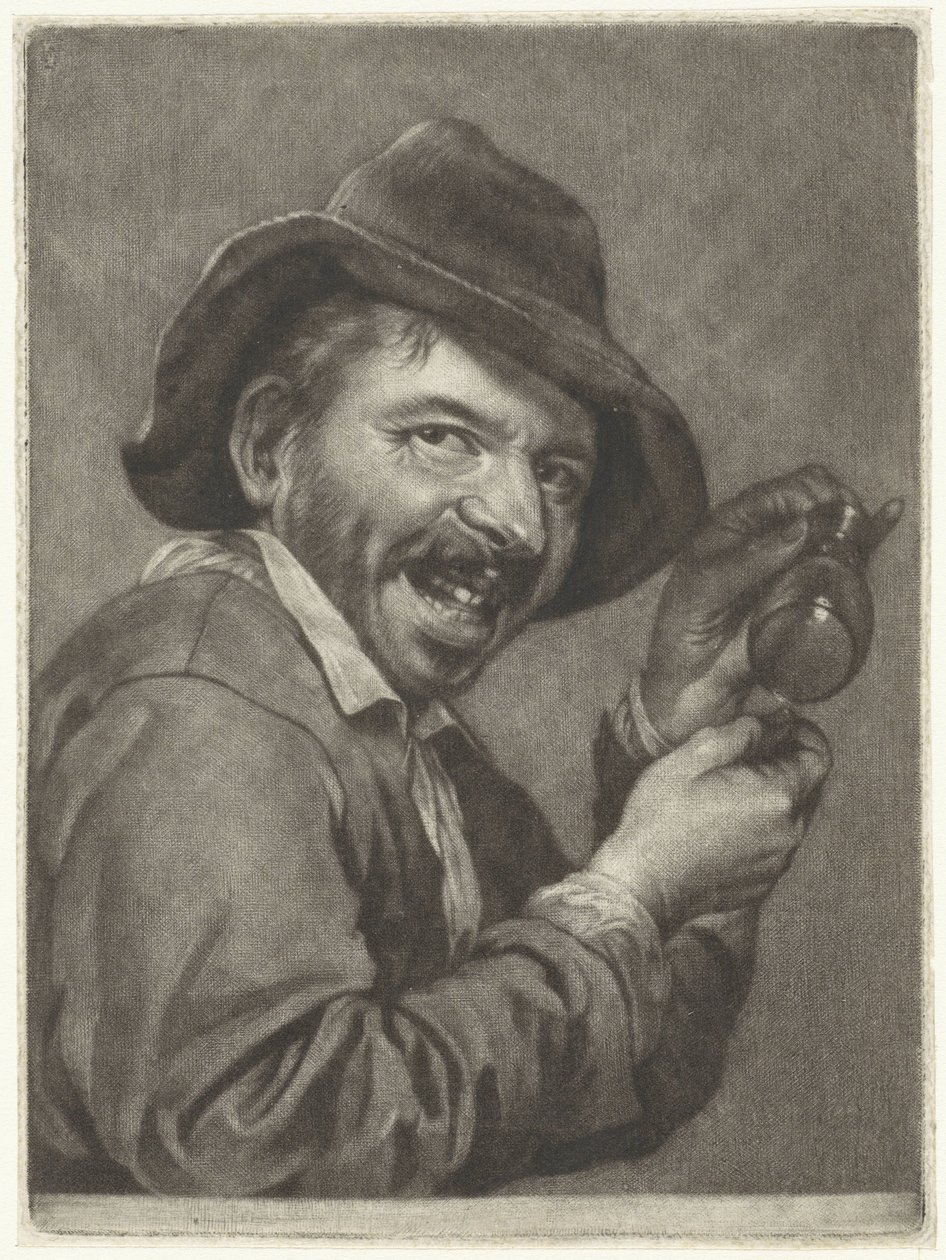 Uomo con un bicchiere vuoto (il Gusto) da Jan Verkolje (I)