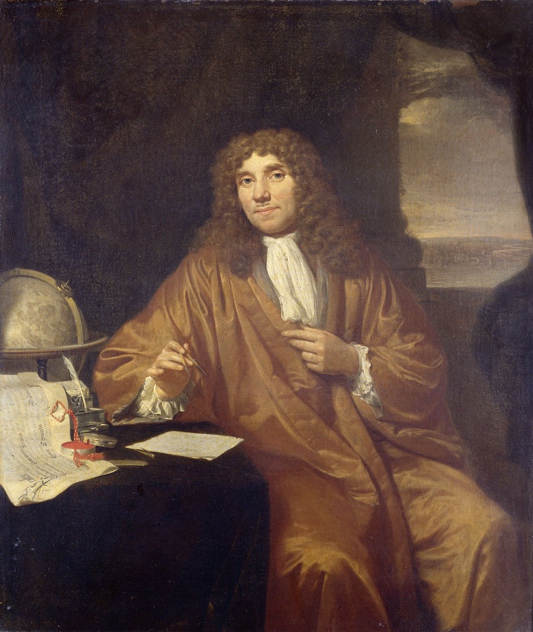 Ritratto di Anthony van Leeuwenhoek da Jan Verkolje