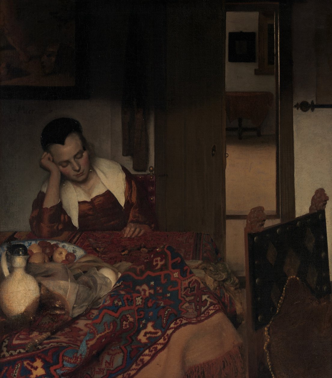 Una cameriera addormentata da Johannes Vermeer
