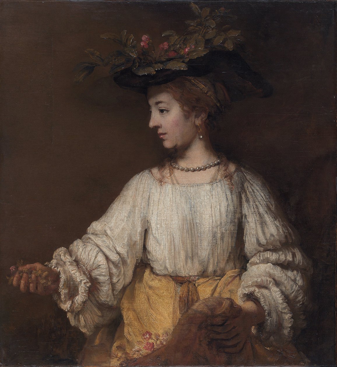 Flora - Dipinto di Rembrandt van Rijn da Johannes Vermeer
