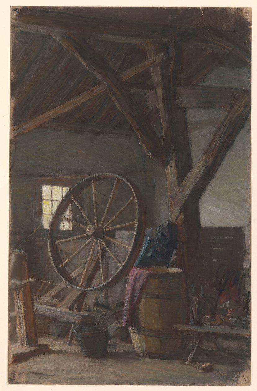 Interno di una stalla da Jan Veth