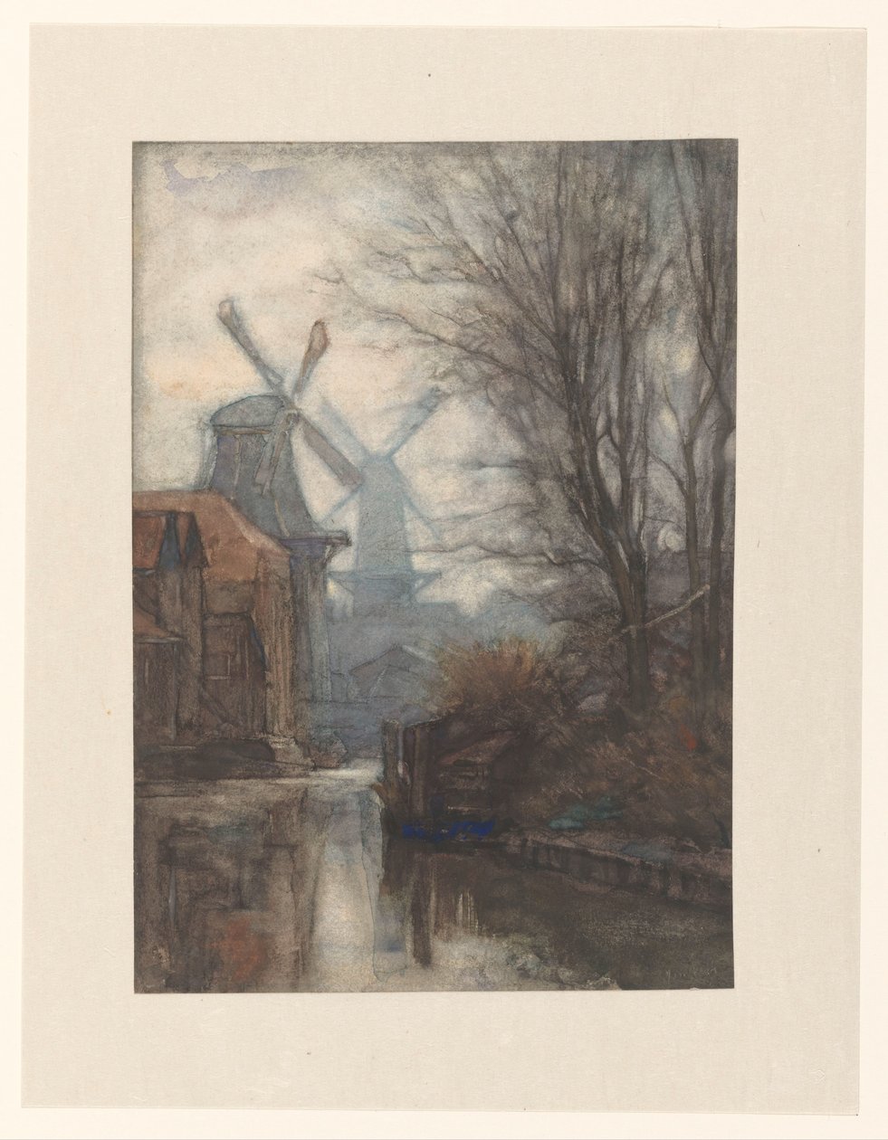 Mulini su un canale da Jan Veth